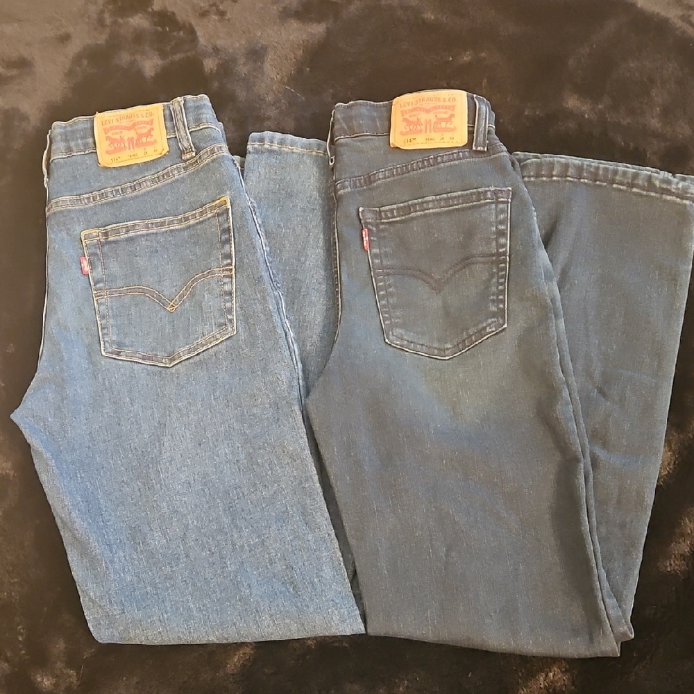 Levi's 514 Straight Leg Jeans - 2 Pairs Sz 16 (28Wx30L)